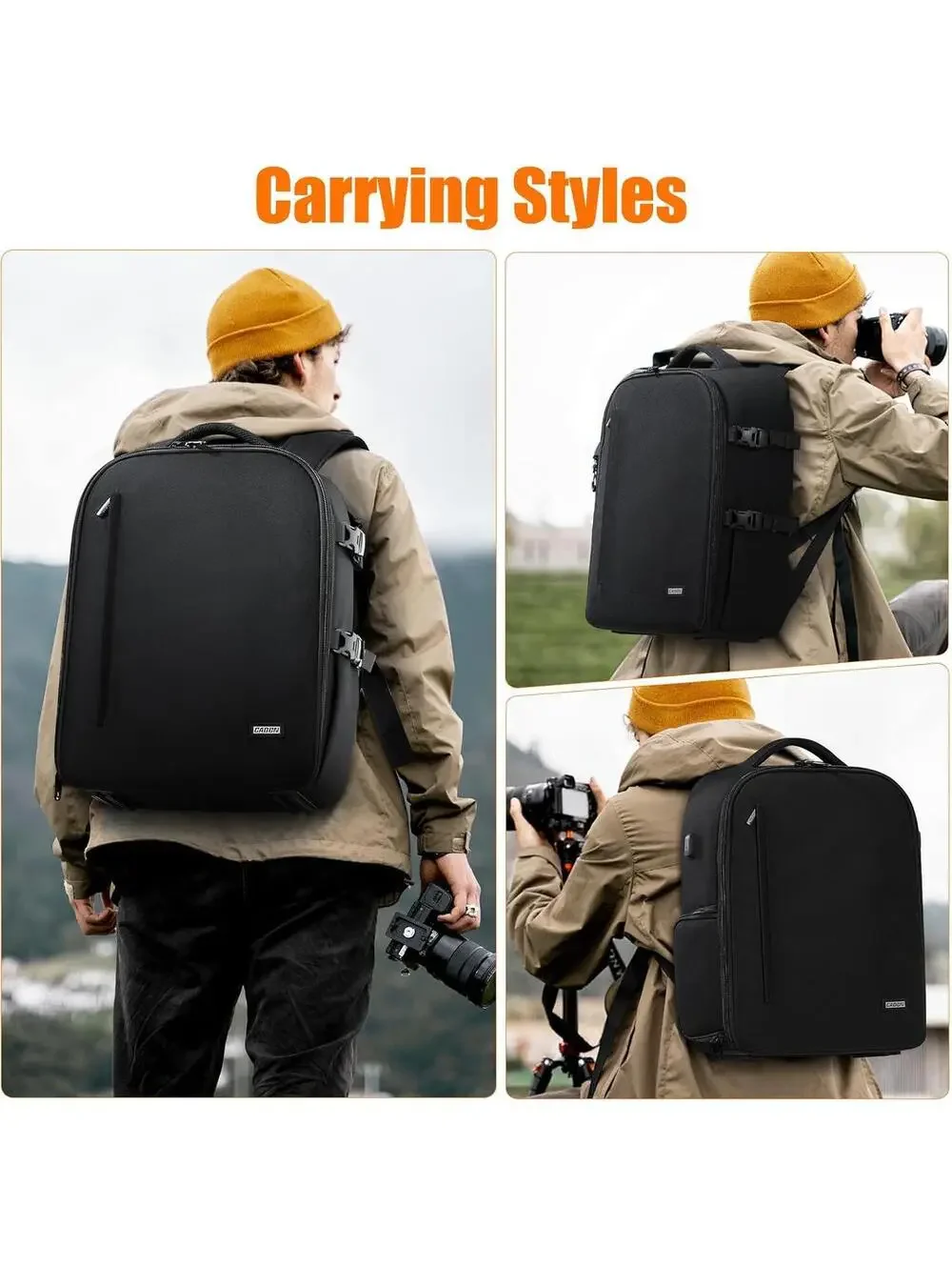Extra Large DSLR Camera Backpack with 17